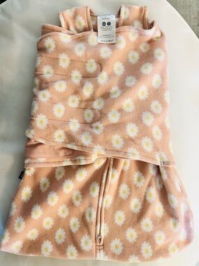 Halo Peach Daisy Fleece Sleep Sack